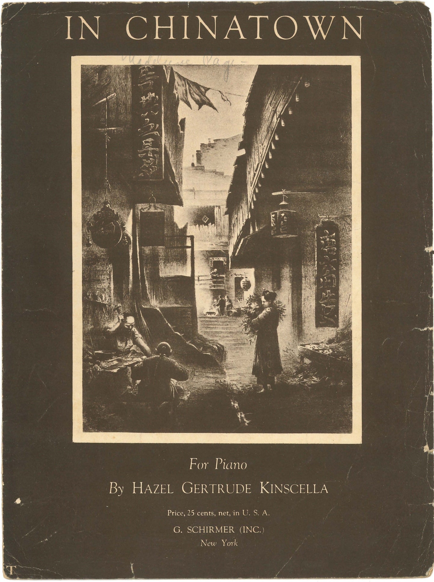 "In Chinatown" Framed Print, Available with a gold or silver frame.