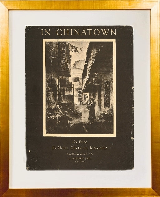 "In Chinatown" Framed Print, Available with a gold or silver frame.