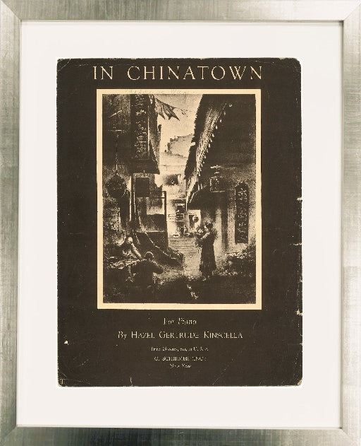 "In Chinatown" Framed Print, Available with a gold or silver frame.