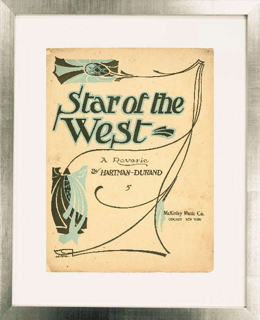 "Star of the West" Framed Print, Available with a gold or silver frame.