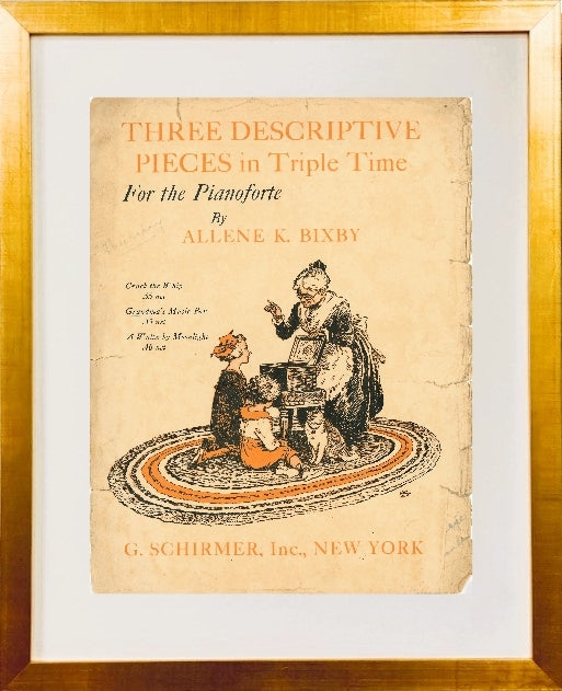 "Three Descriptive Pieces" Framed Print, Available with a gold or silver frame.