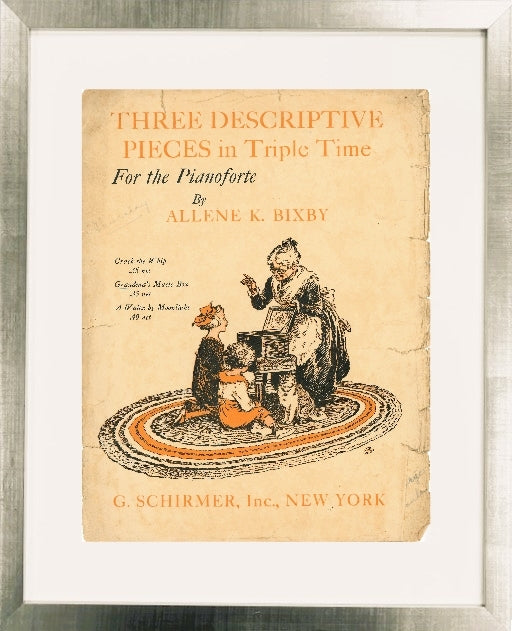 "Three Descriptive Pieces" Framed Print, Available with a gold or silver frame.