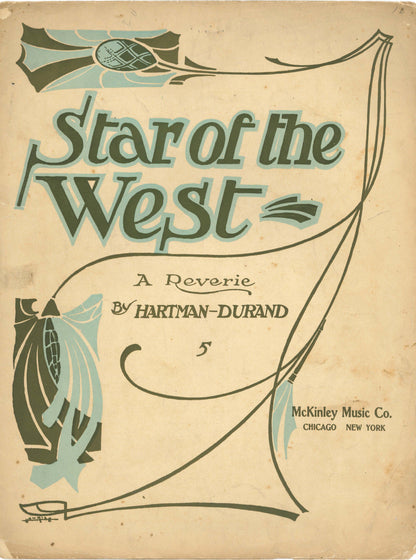 "Star of the West" Framed Print, Available with a gold or silver frame.