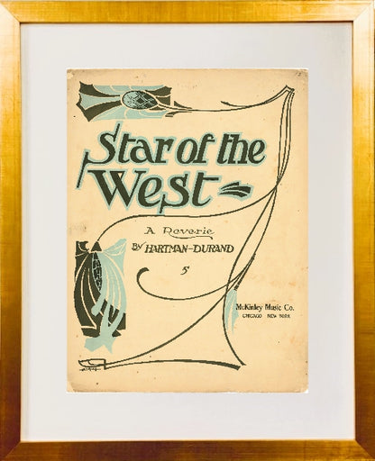 "Star of the West" Framed Print, Available with a gold or silver frame.